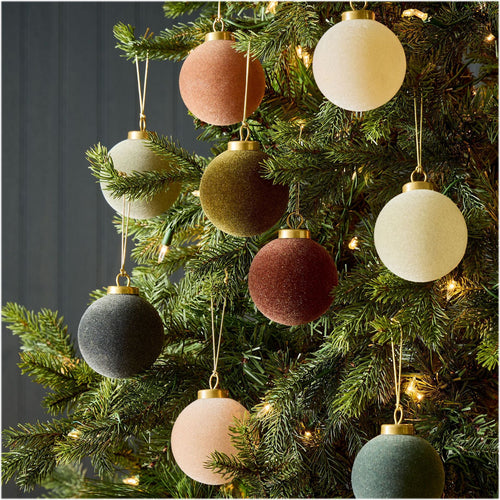 Velvet Christmas Ball 9PCS(3.15 inches/ 8 cm)