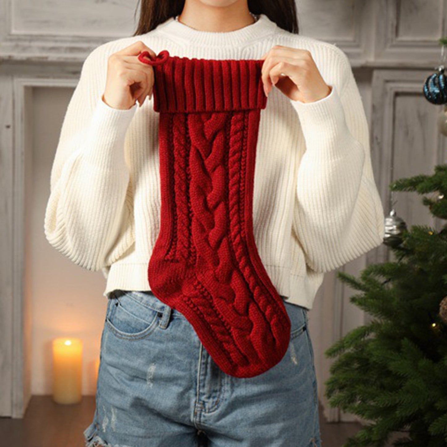 Christmas Stocking Knitting Socks （18inch/46cm）