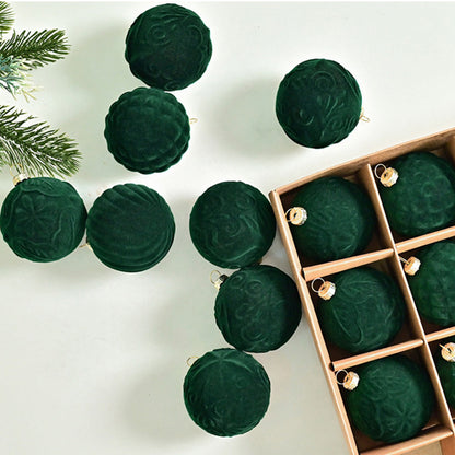 Velvet Christmas Balls 20PCS(2.36 inches/ 6 cm)