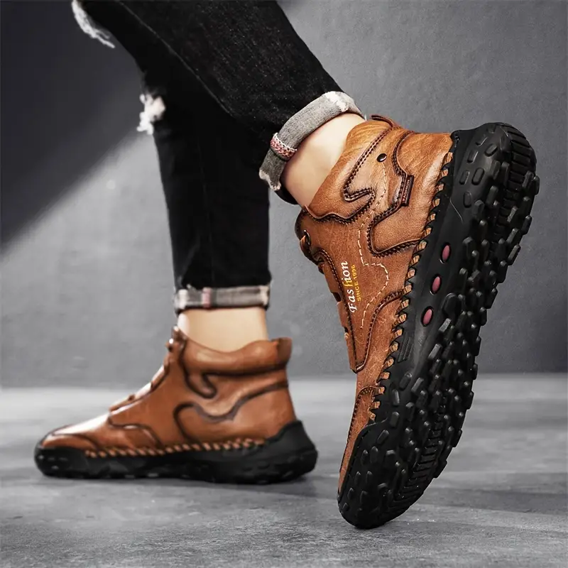 Men's Hand-Sewn Composite toe Cowhide Shoes Casual Shoes