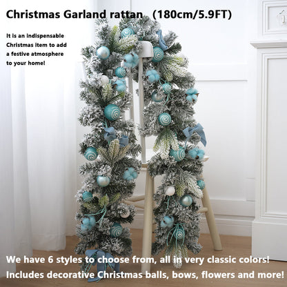 Christmas Garland rattan （5.9FT）