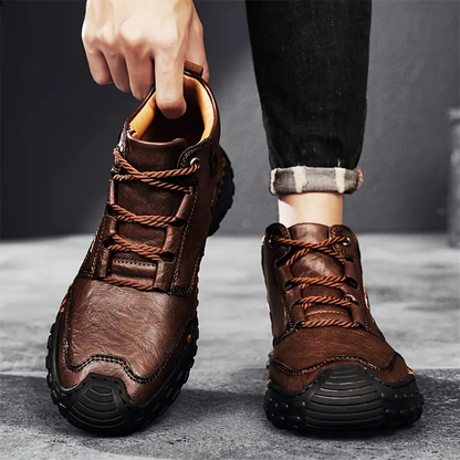 Men's Hand-Sewn Composite toe Cowhide Shoes Casual Shoes